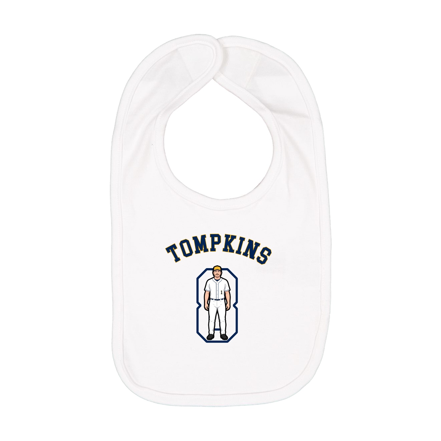 Infant Bib — Shirsey Arch in White