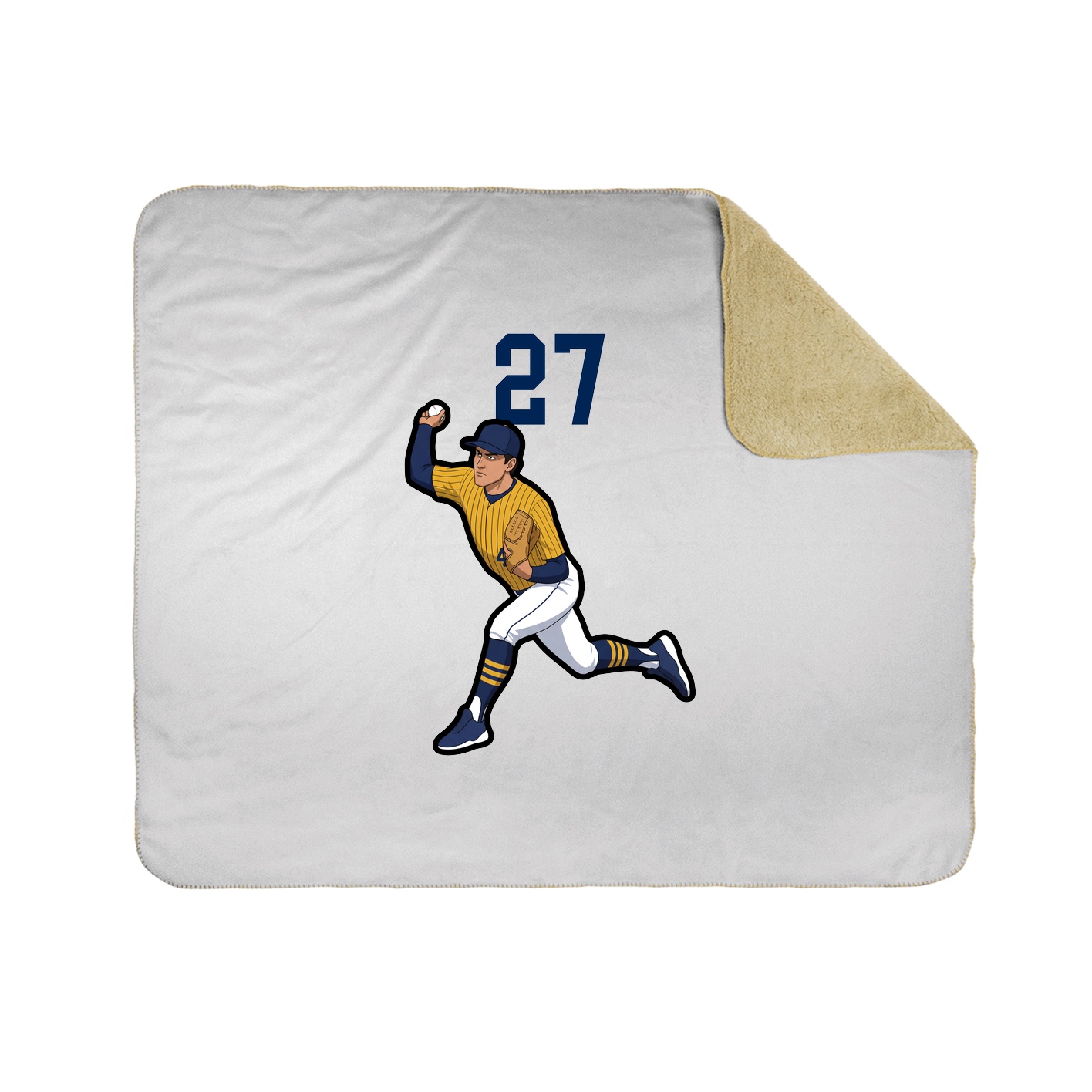 Throw Blanket — Number Top in White