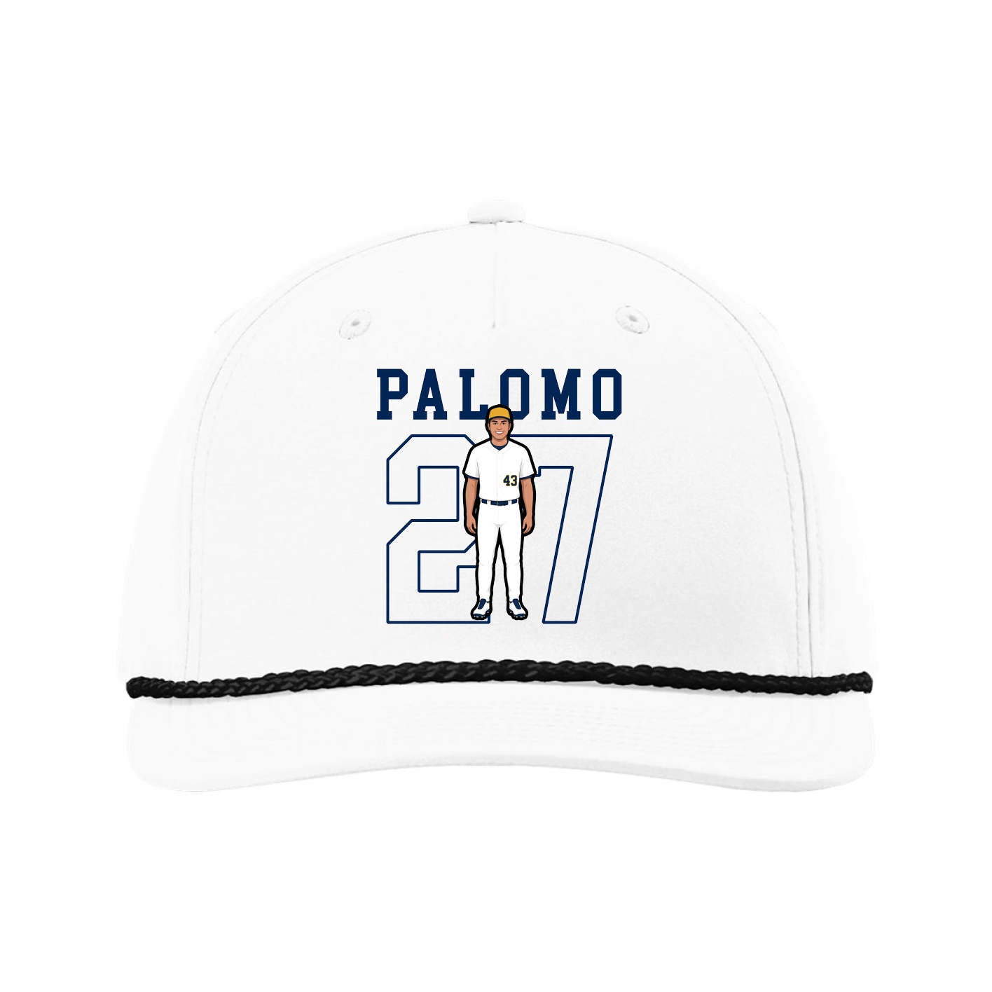 Five-Panel Classic Rope Cap — Shirsey in White