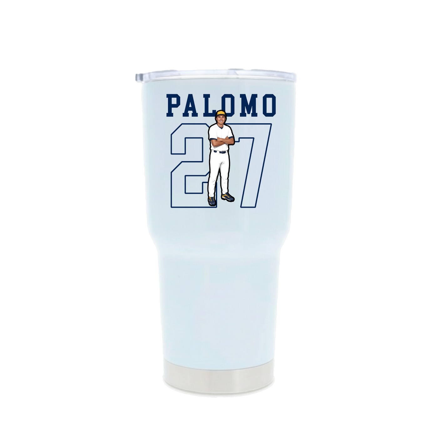 30oz Stainless Steel Tumbler — Shirsey in White
