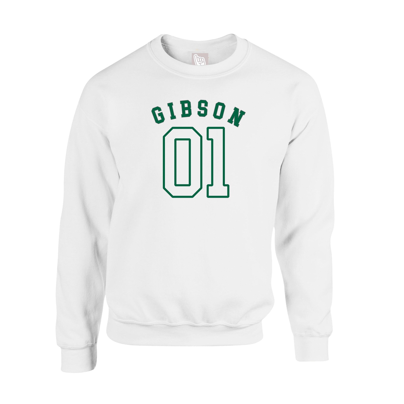 Fleece Crew — Shirsey Arch in White