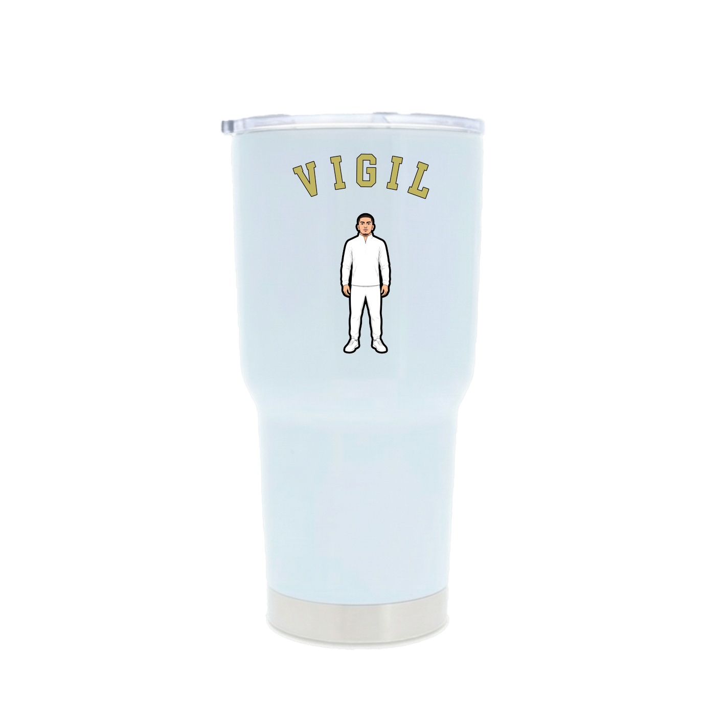 30oz Stainless Steel Tumbler — Shirsey Arch in White