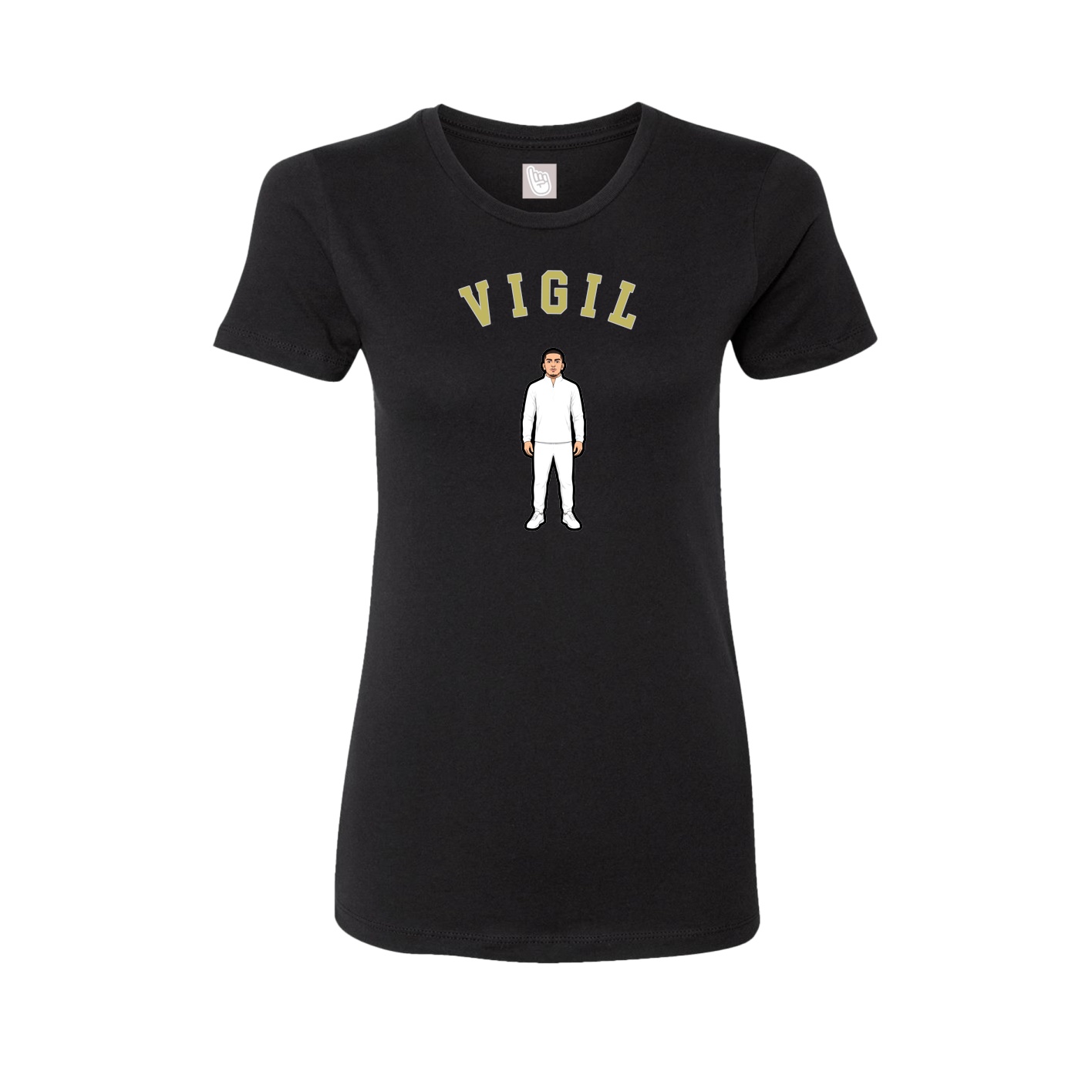 Fitted Women's Tee — Shirsey Arch in Black