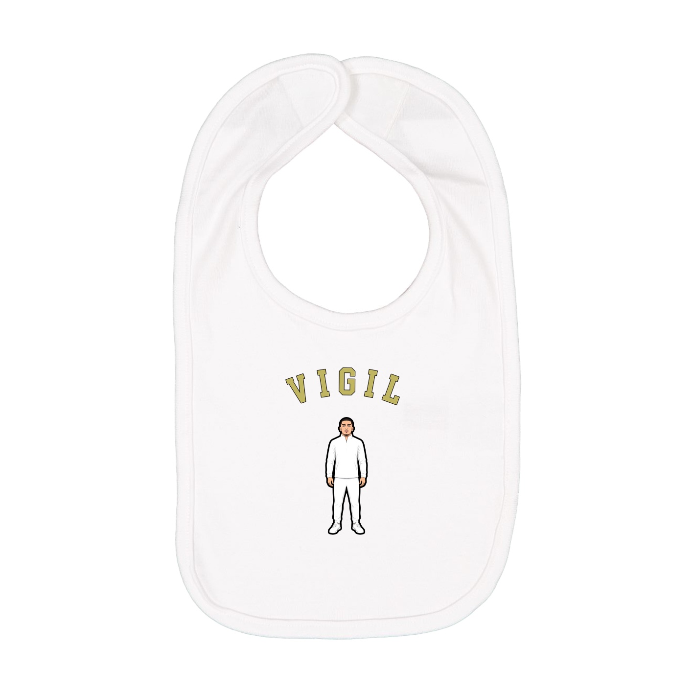 Infant Bib — Shirsey Arch in White