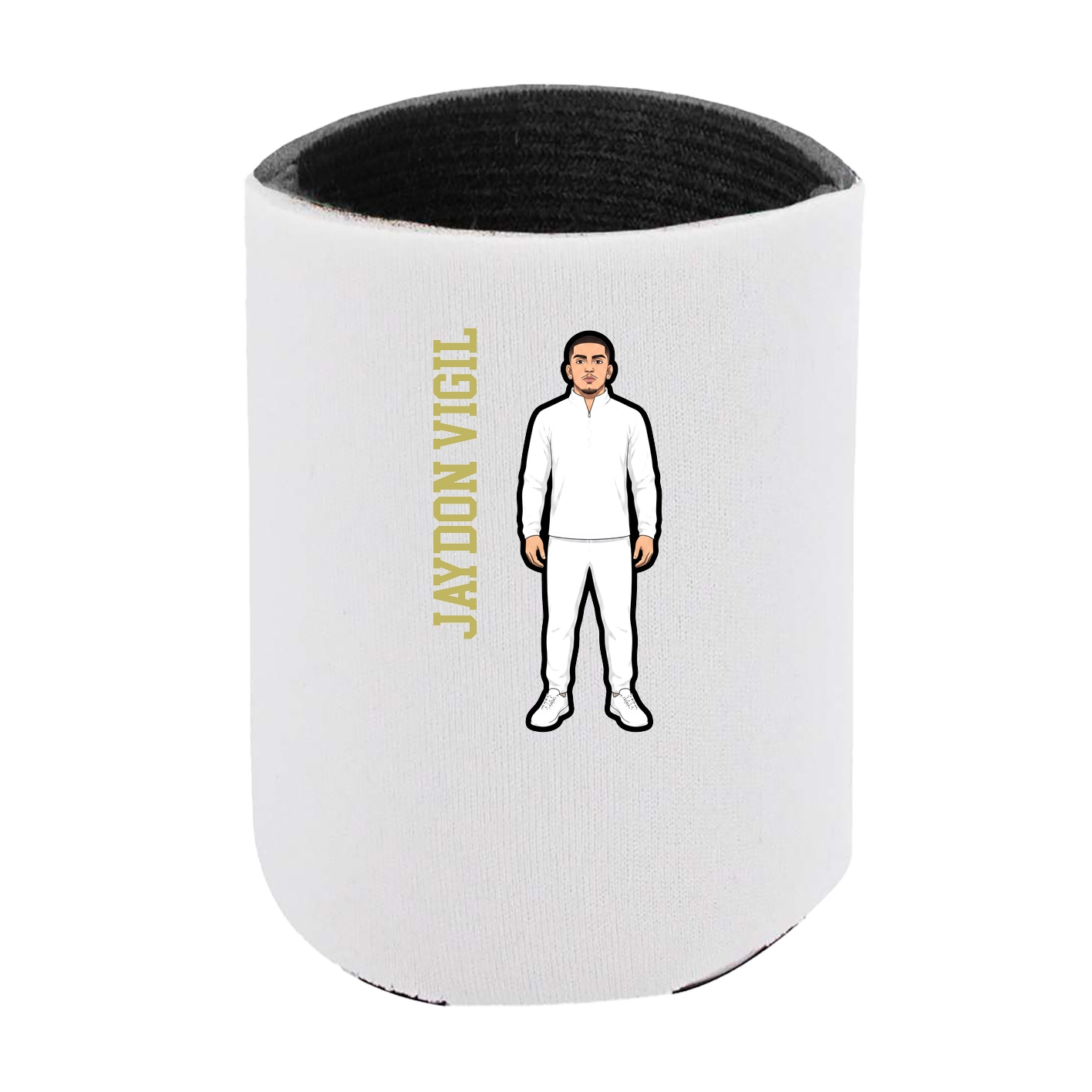 Can Holder — Name Vertical in White