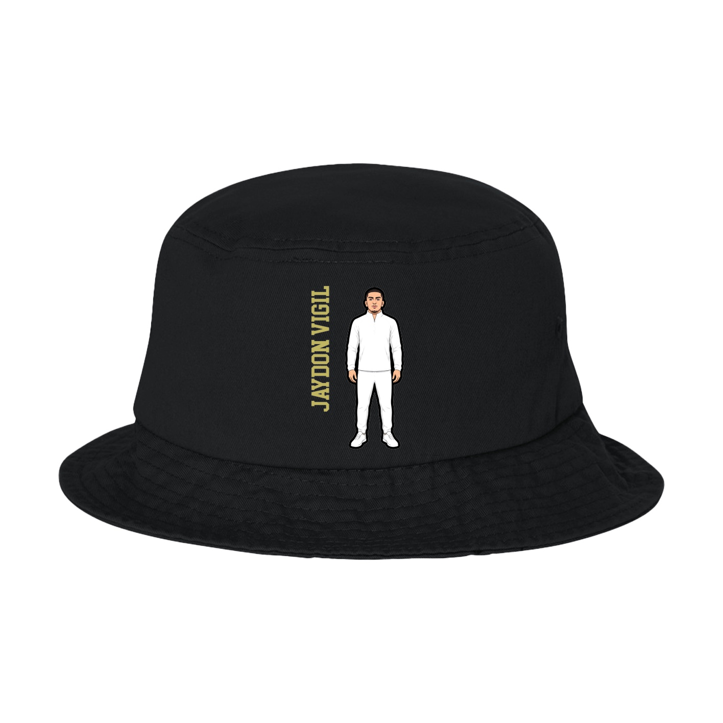 Bucket Cap — Name Vertical in Black