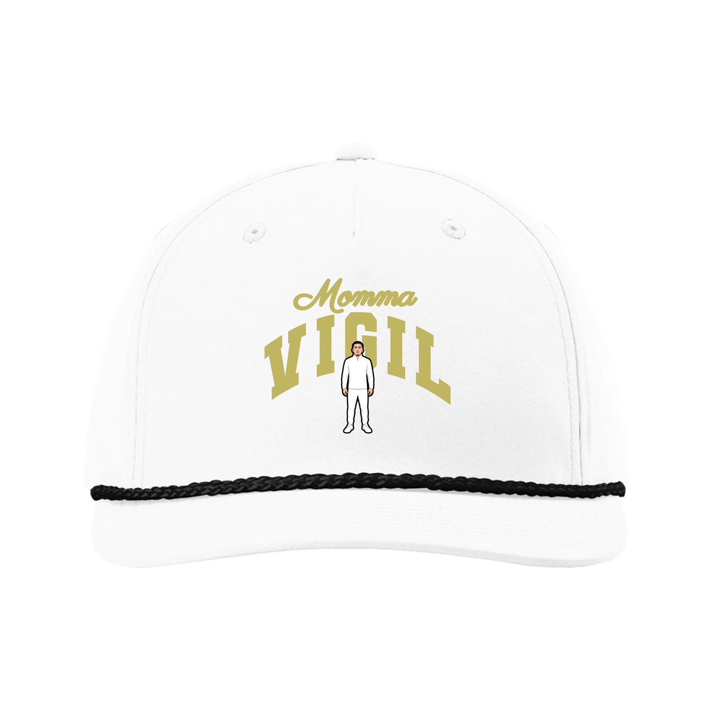 Five-Panel Classic Rope Cap — Mothers Day Arch in White