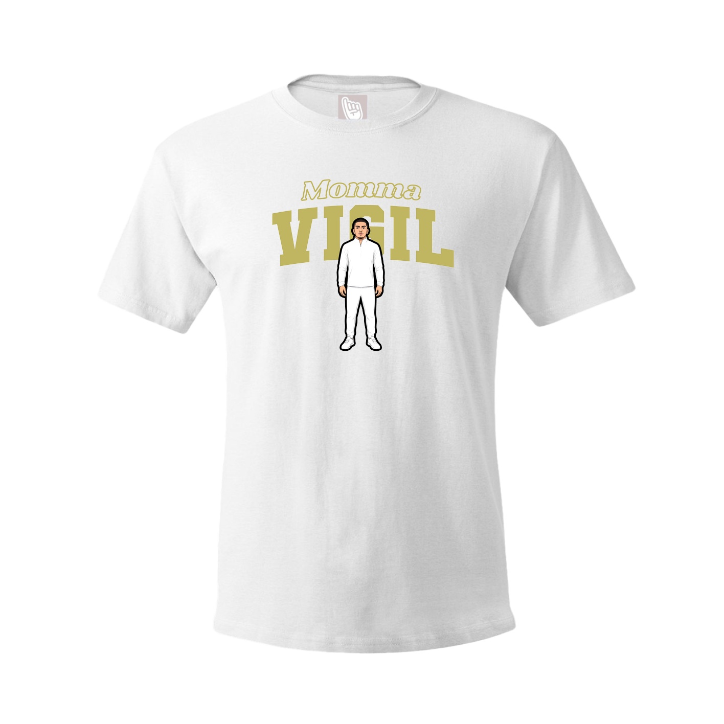 Youth Tee — Mothers Day Block in White