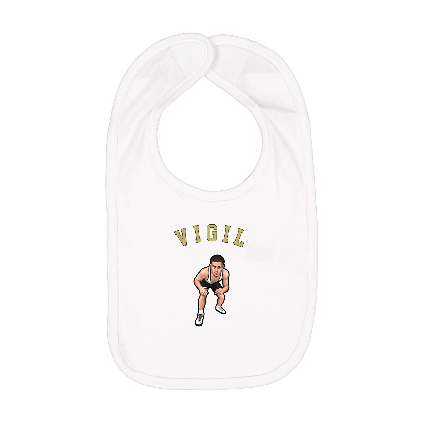 Infant Bib — Shirsey Arch in White
