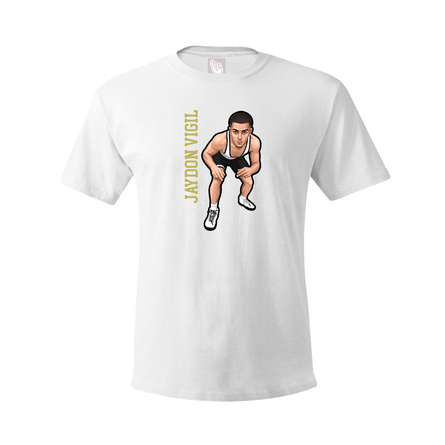 Tee — Name Vertical in White