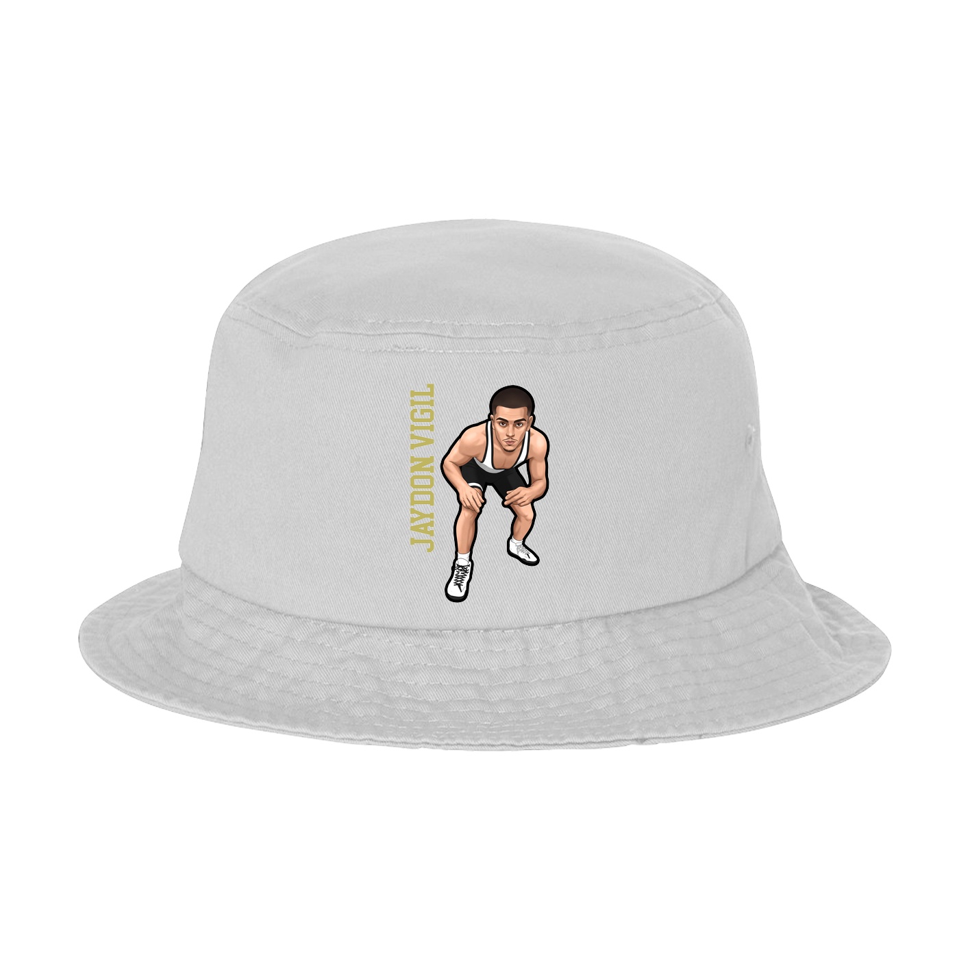 Bucket Cap — Name Vertical in White