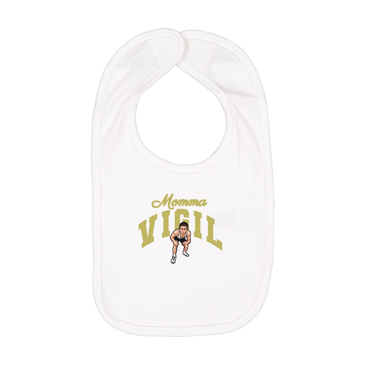 Infant Bib — Mothers Day Arch in White