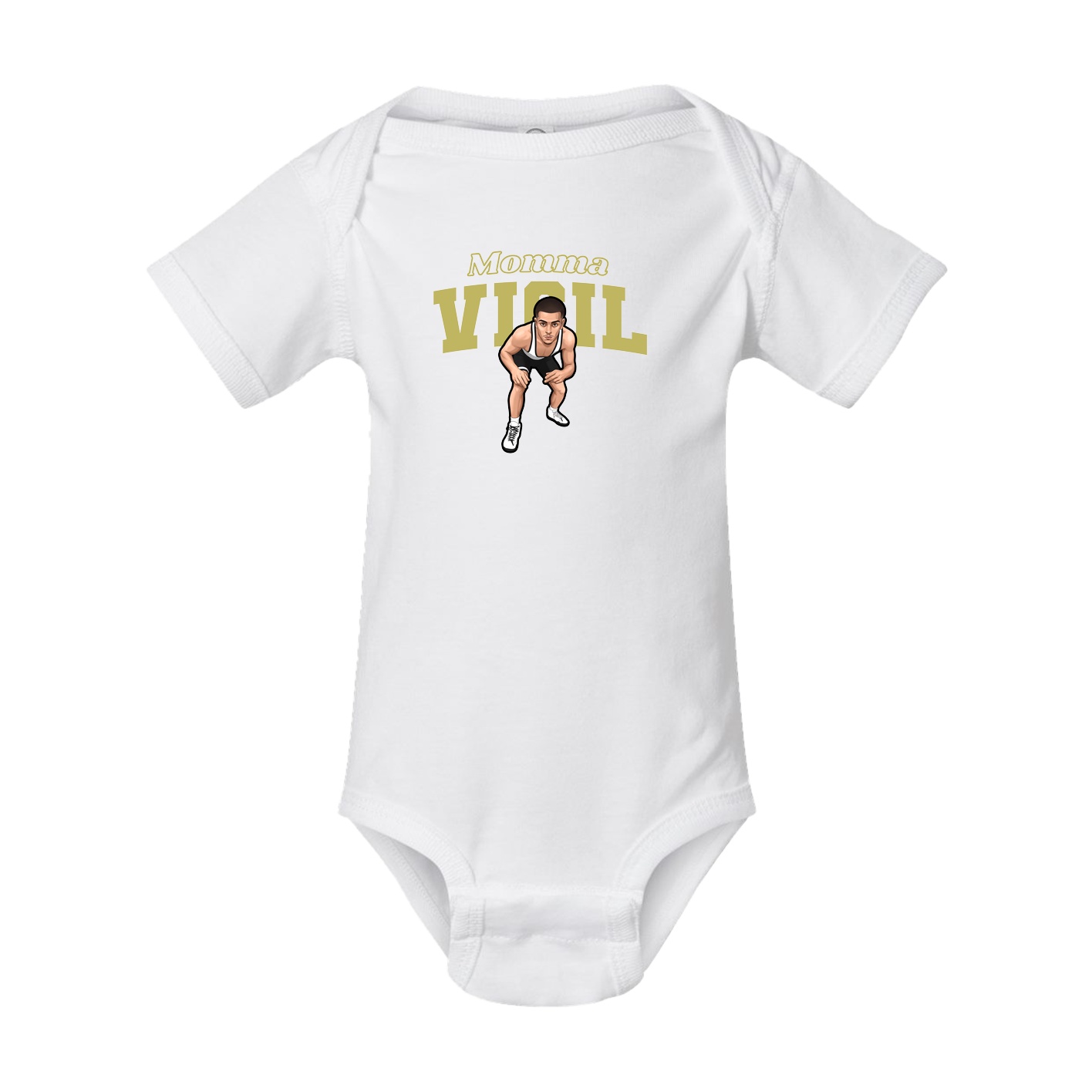 Baby Onesie — Mothers Day Block in White