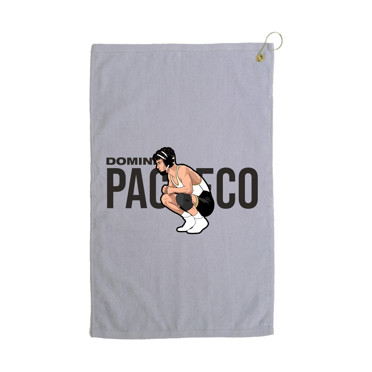 Golf Towel — Player Name in Grey