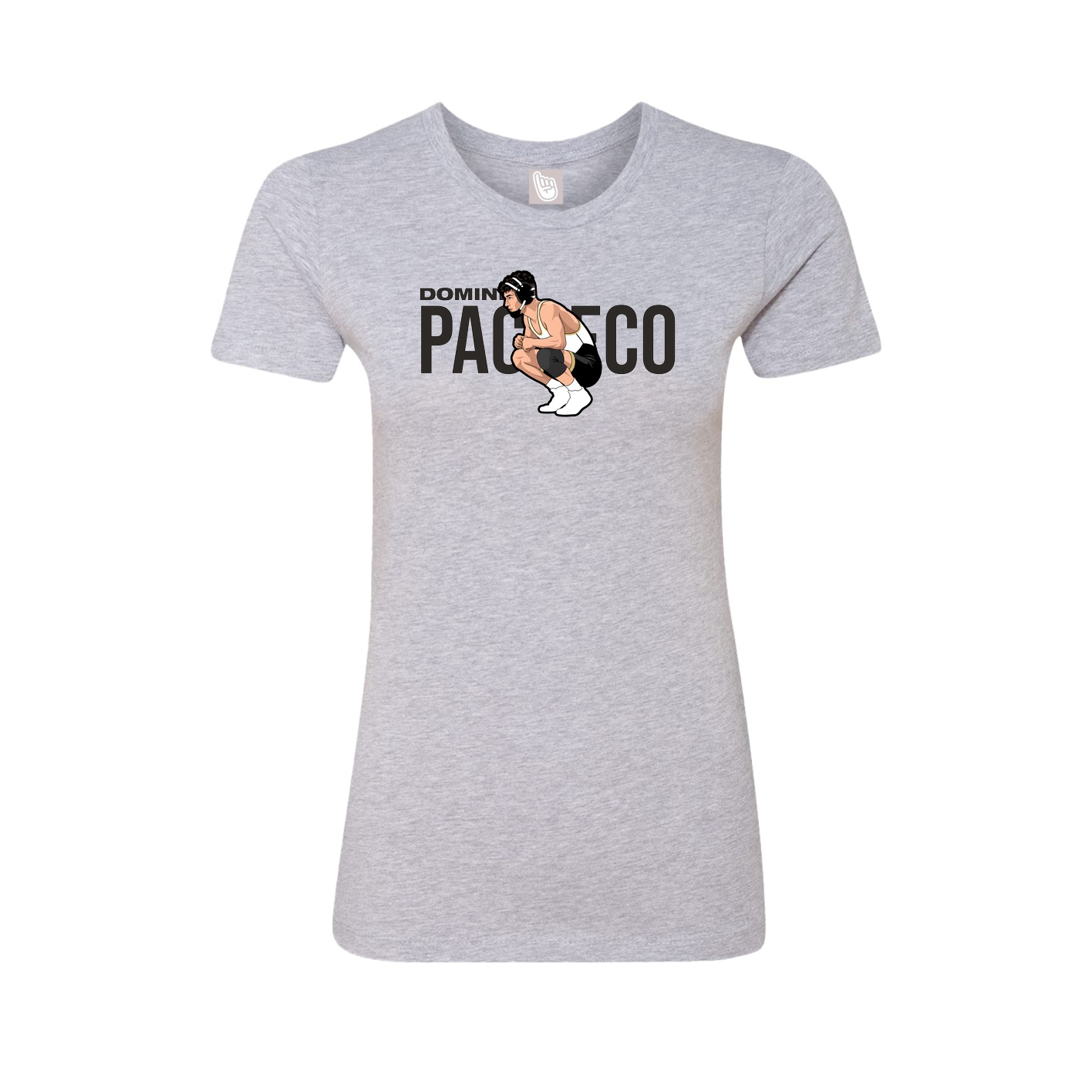 Fitted Women's Tee — Player Name in Grey