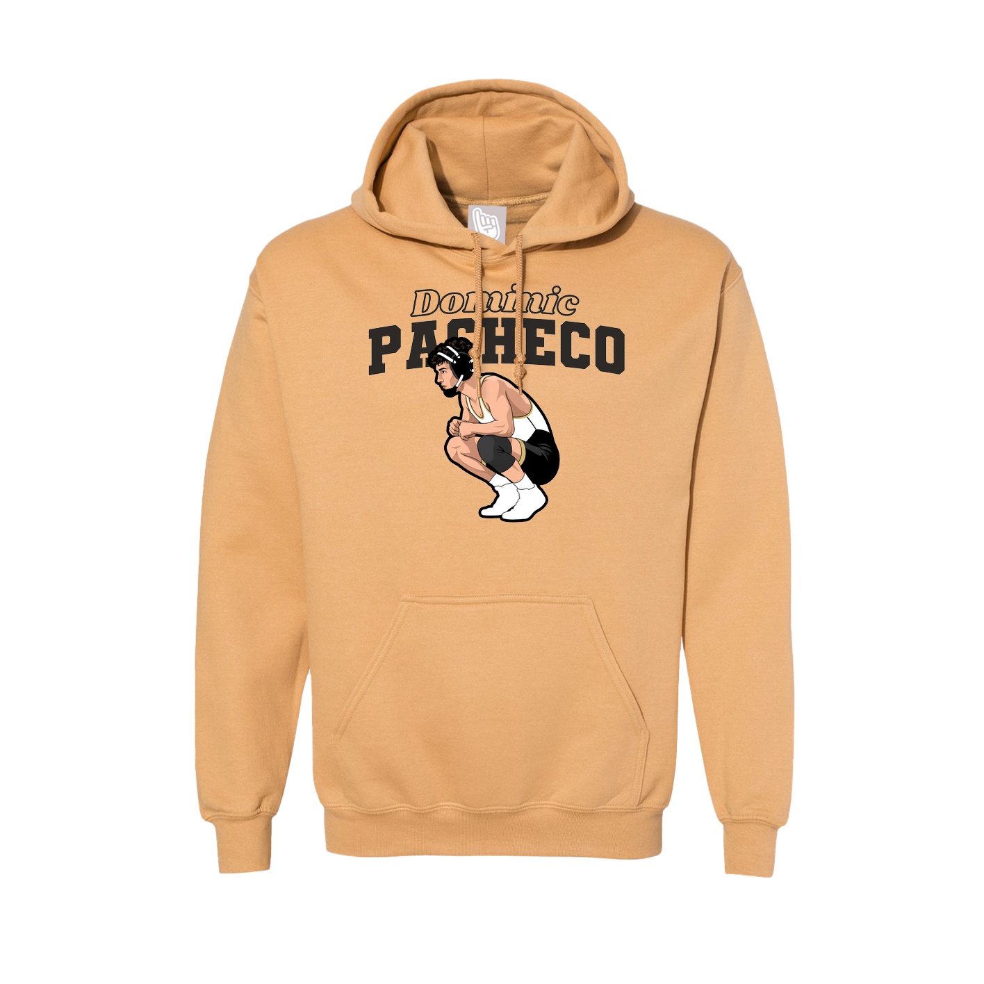 Hoodie — Name Arch in Vegas Gold