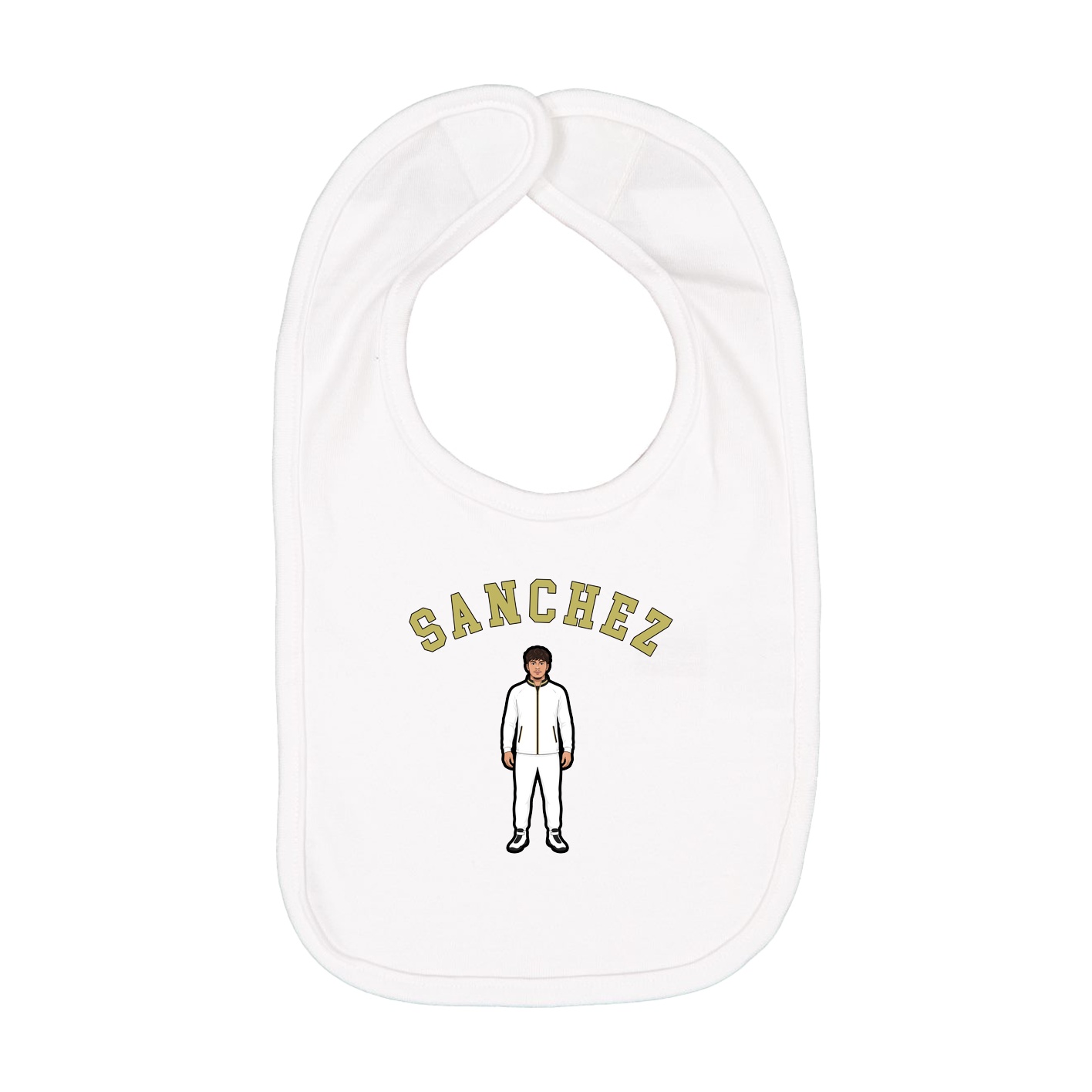 Infant Bib — Shirsey Arch in White
