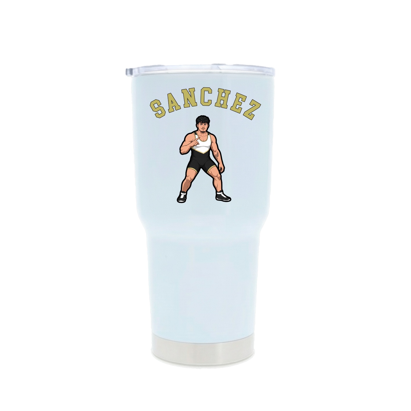 30oz Stainless Steel Tumbler — Shirsey Arch in White