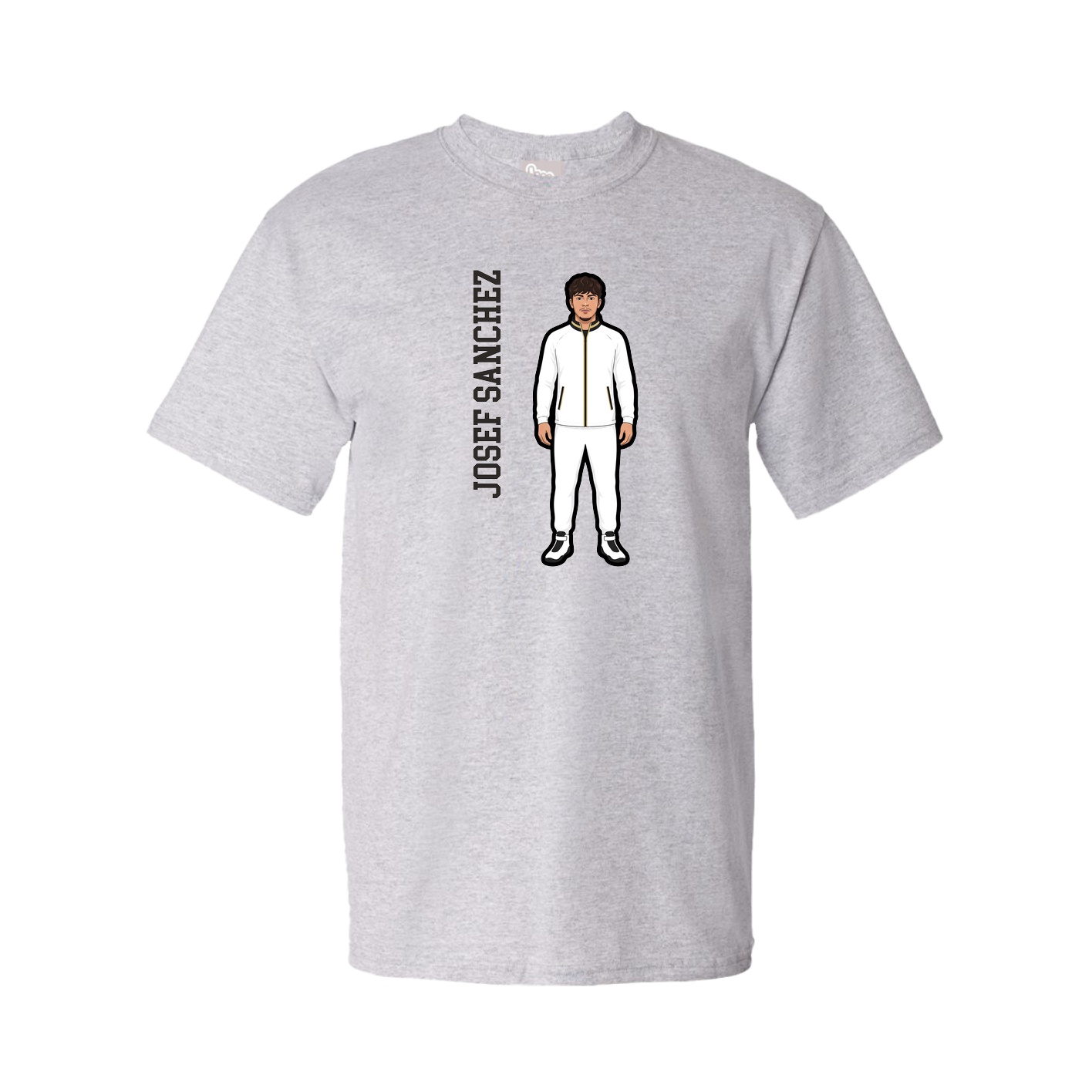 Tee — Name Vertical in Grey