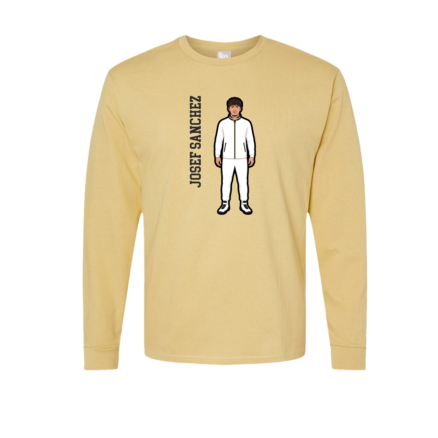 Long Sleeve Tee — Name Vertical in Vegas Gold