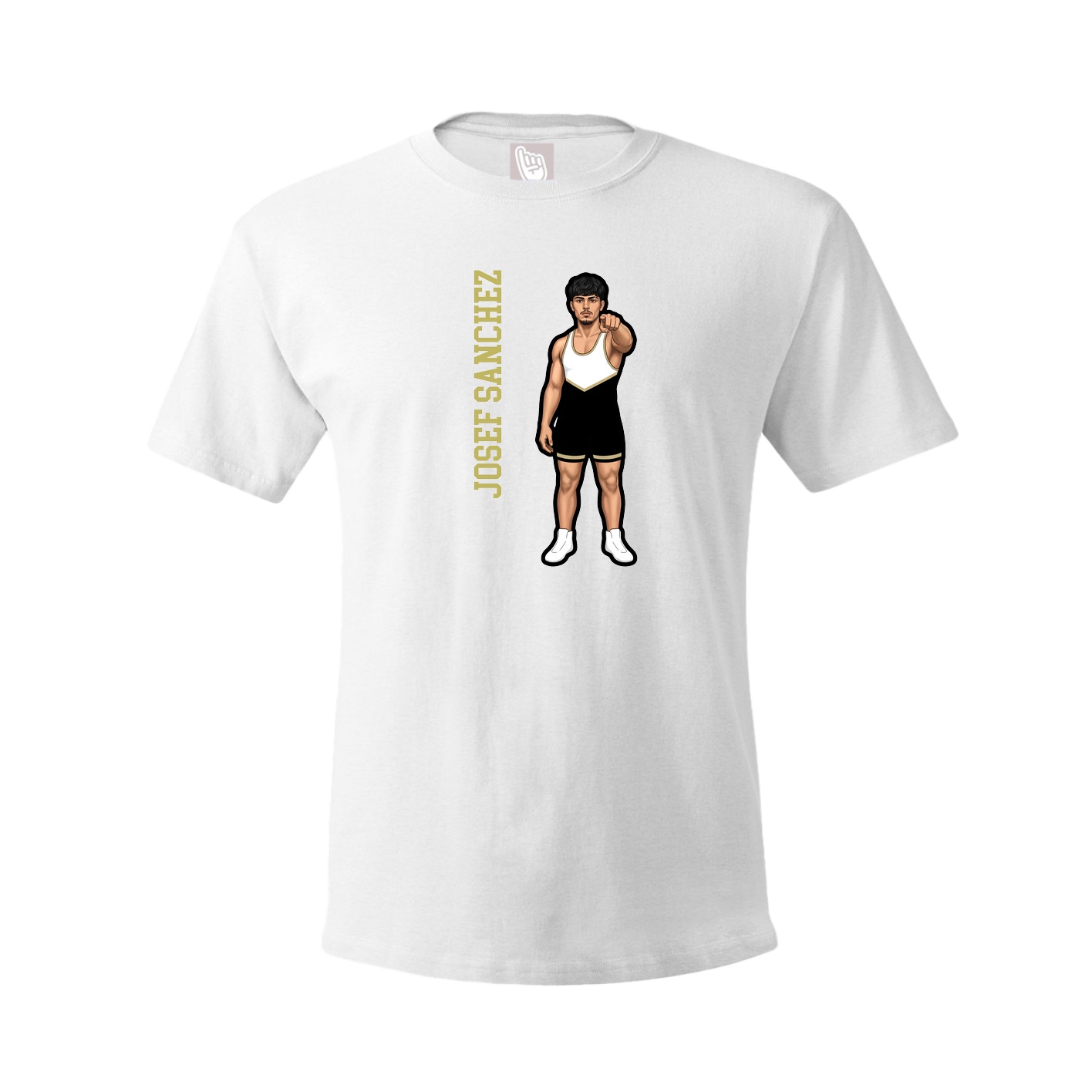 Tee — Name Vertical in White