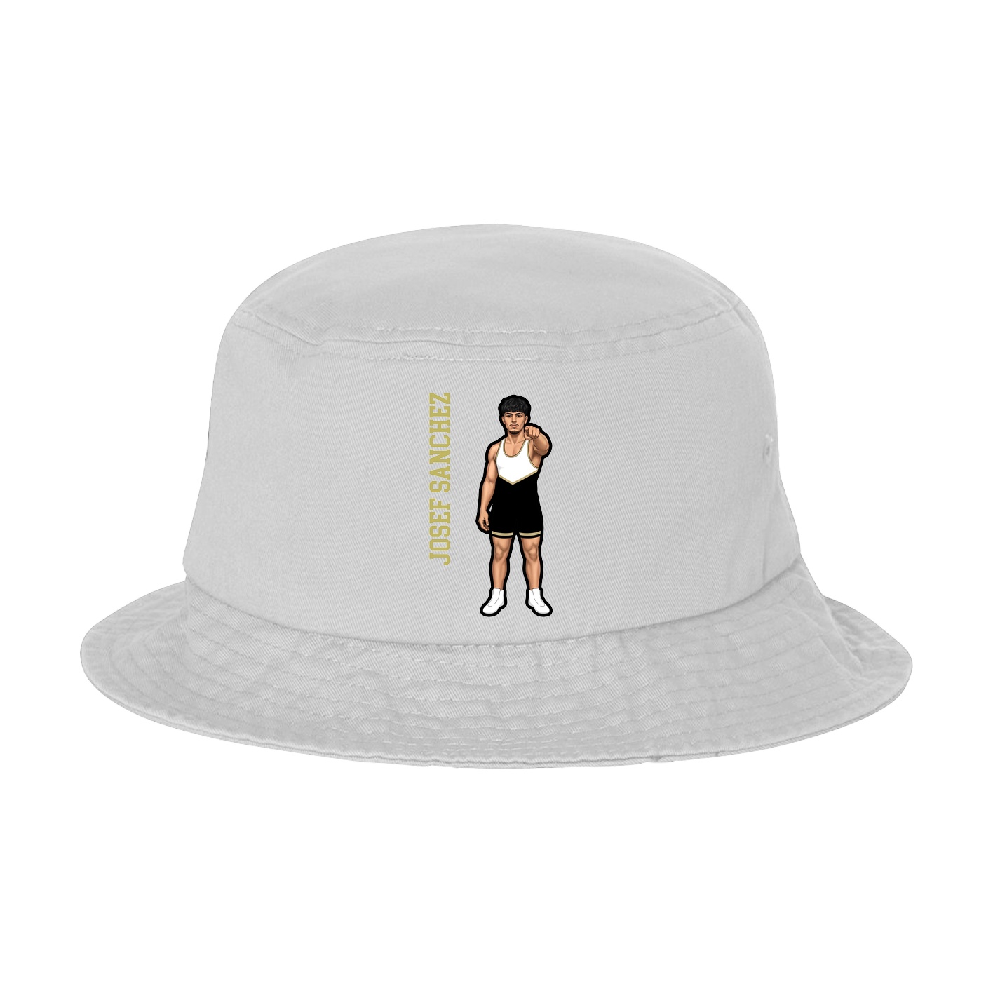Bucket Cap — Name Vertical in White
