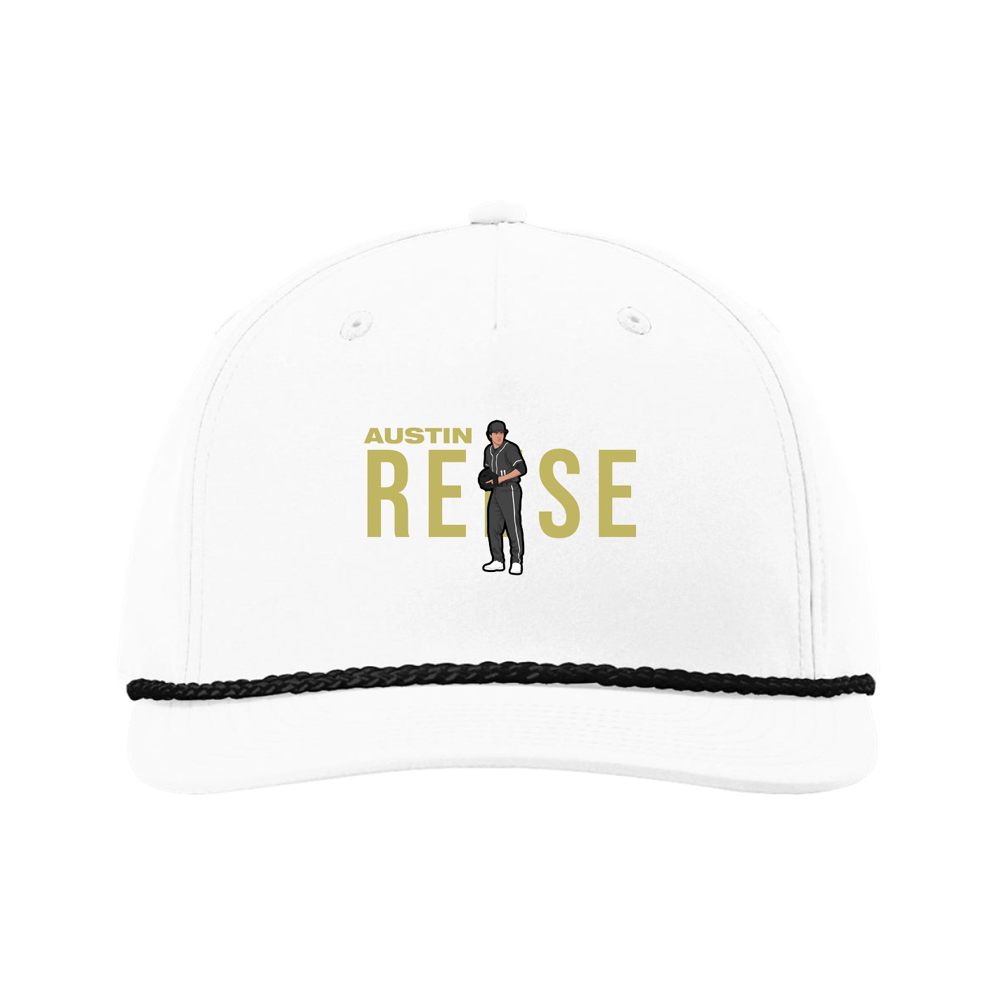 Five-Panel Classic Rope Cap — Player Name in White