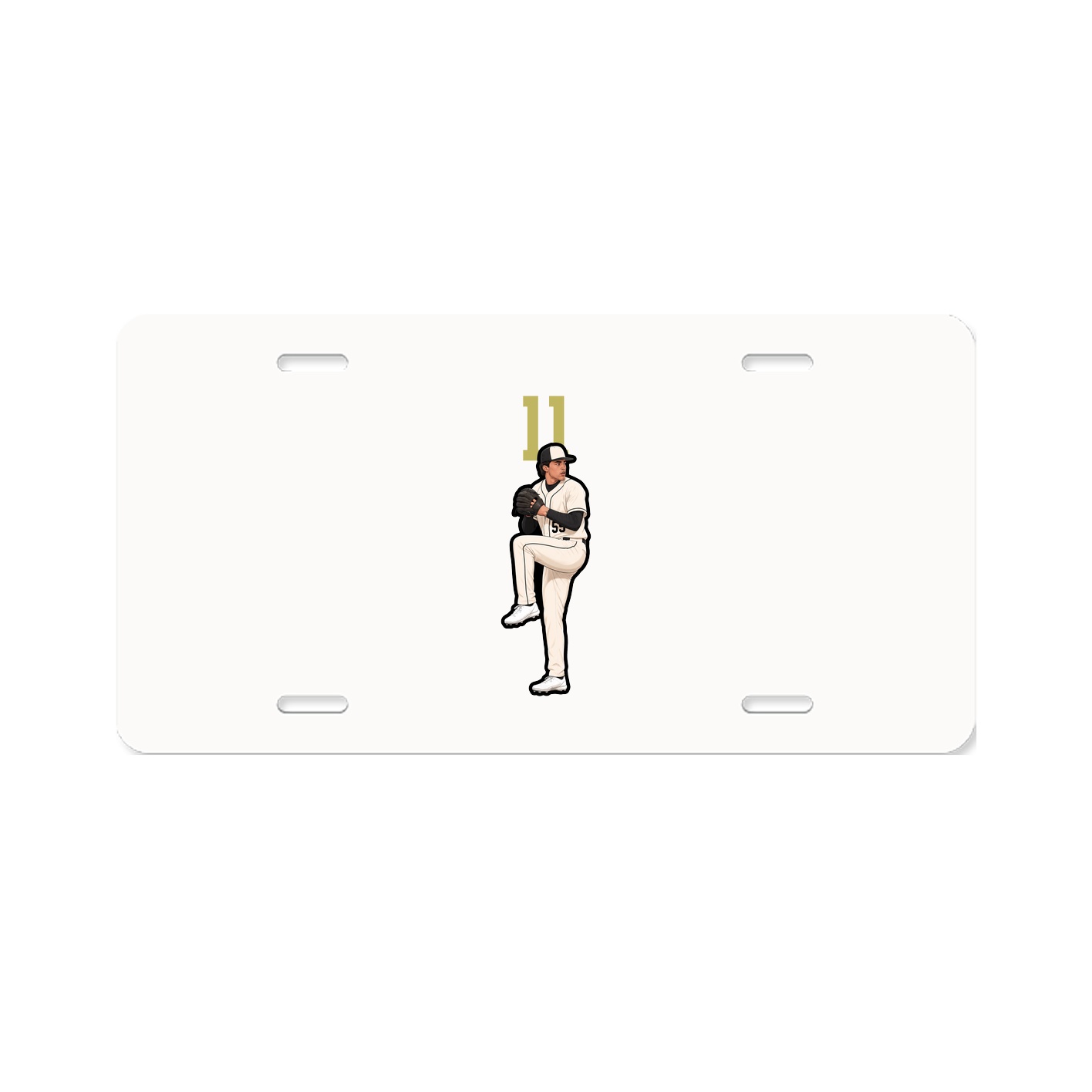 License Plate — Number Top in Classic