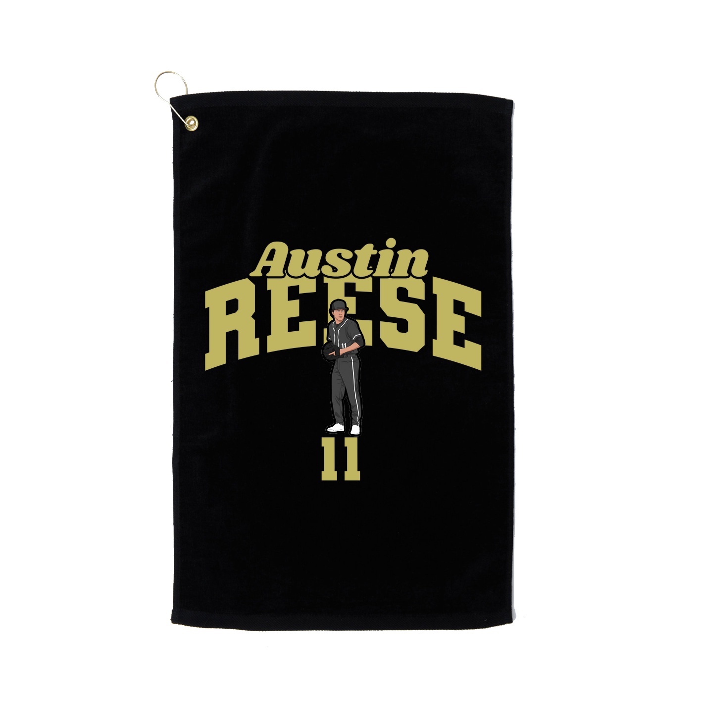 Golf Towel — Signature Arch in Black
