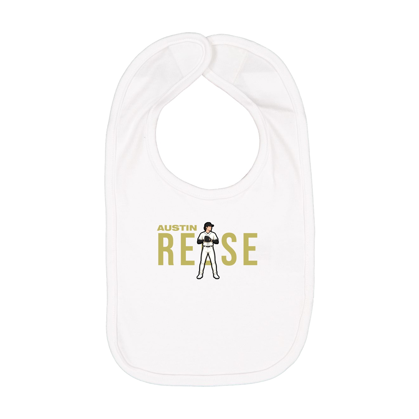 Infant Bib — Player Name in White