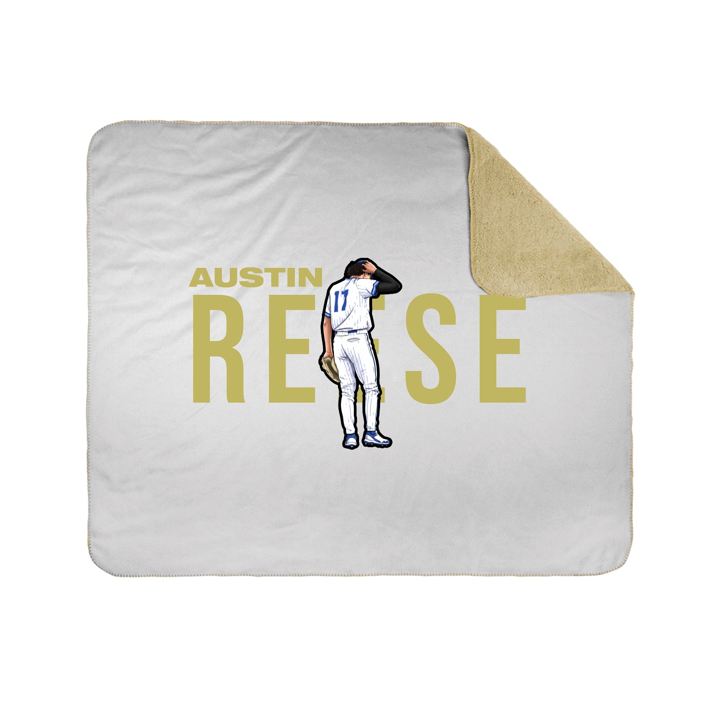 Throw Blanket — Player Name in White