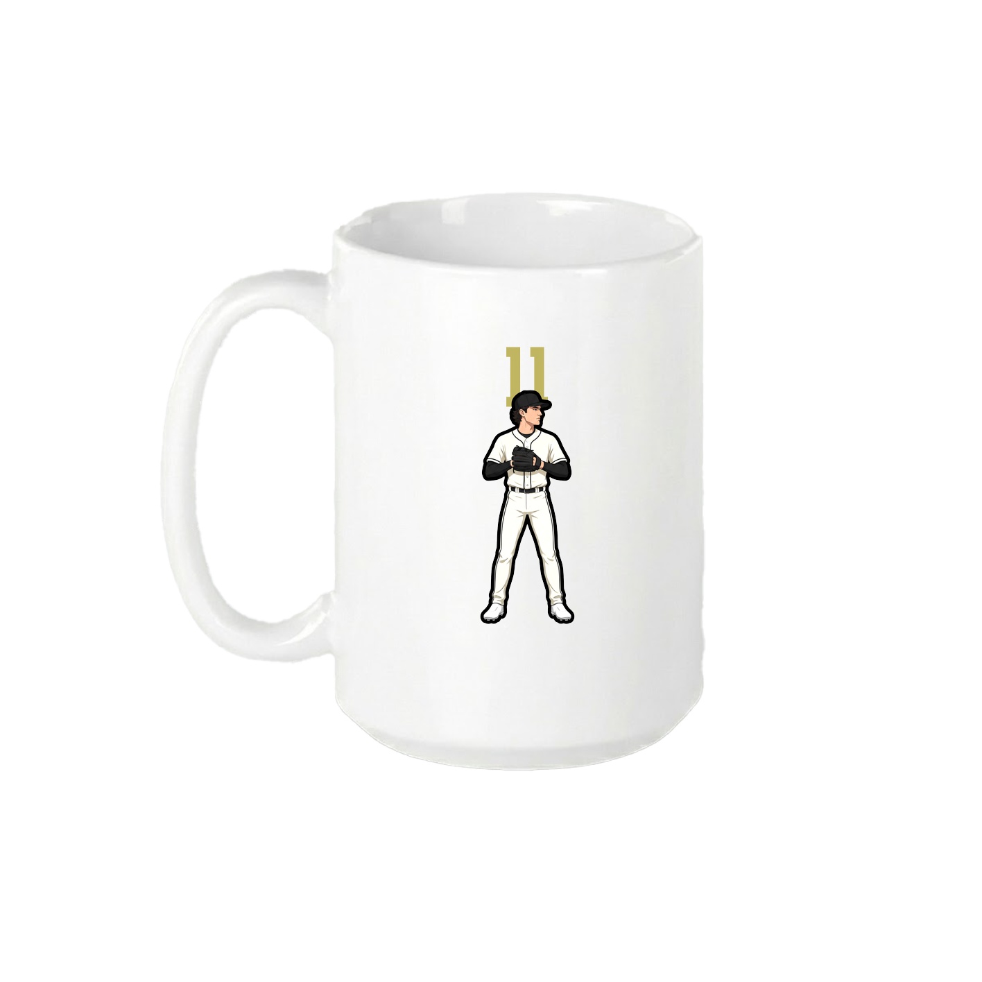 15oz Coffee Mug — Number Top in White
