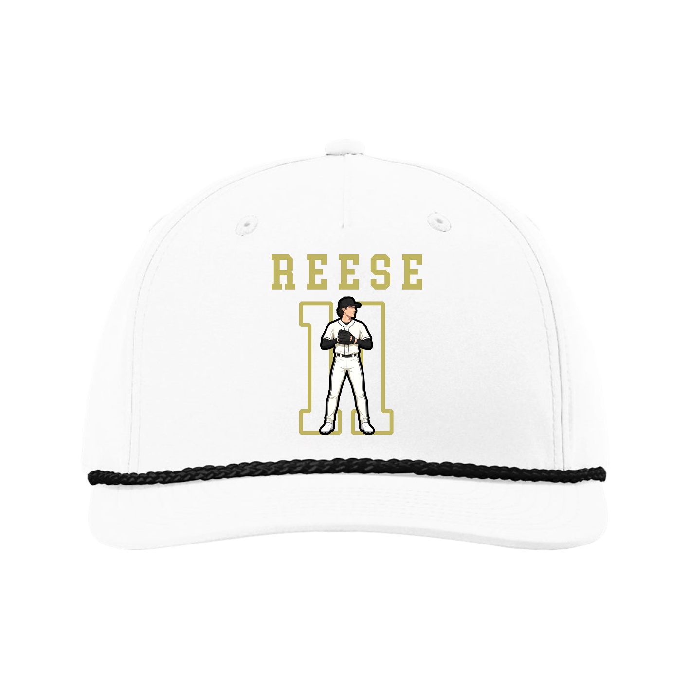 Five-Panel Classic Rope Cap — Shirsey in White