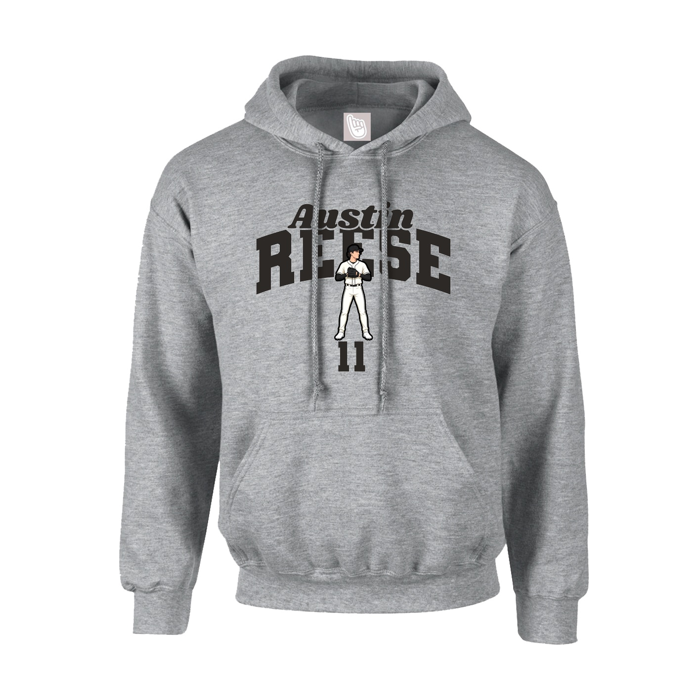 Youth Hoodie — Signature Arch in Grey