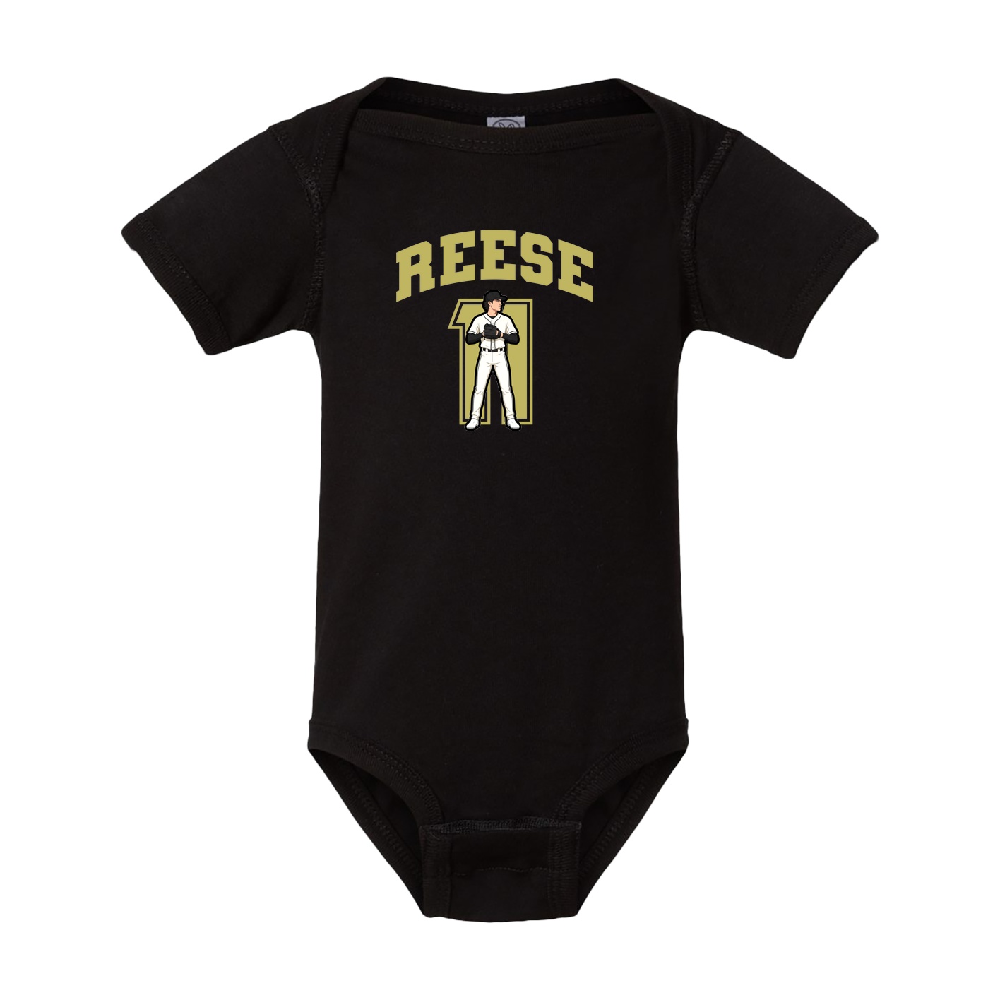 Baby Onesie — Number in Black
