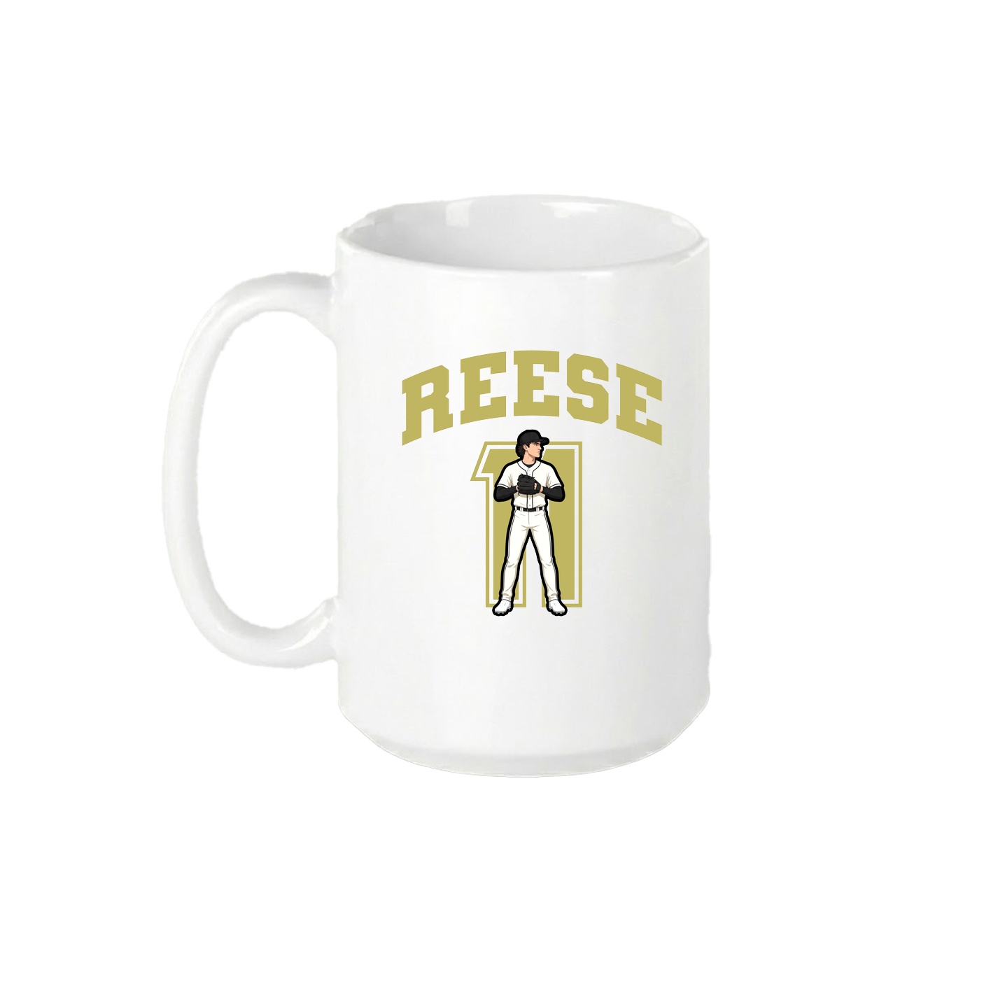 15oz Coffee Mug — Number in White