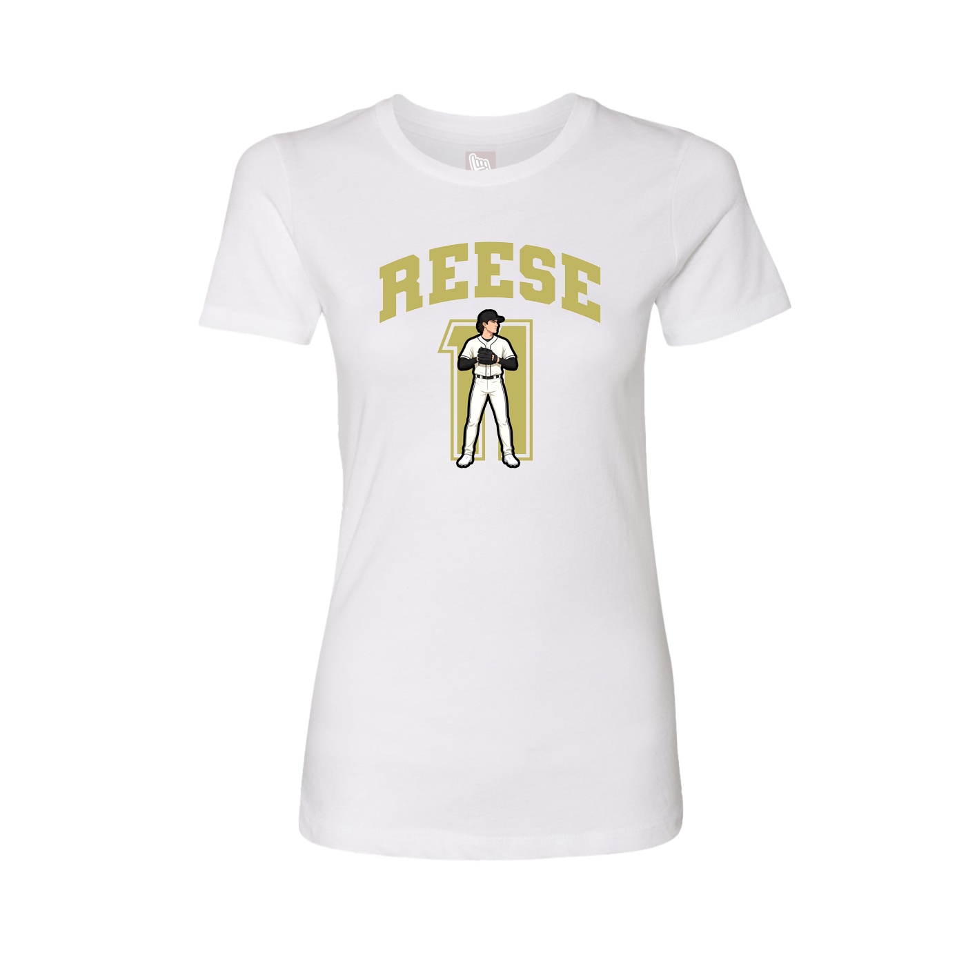 Womens Tee — Number in White