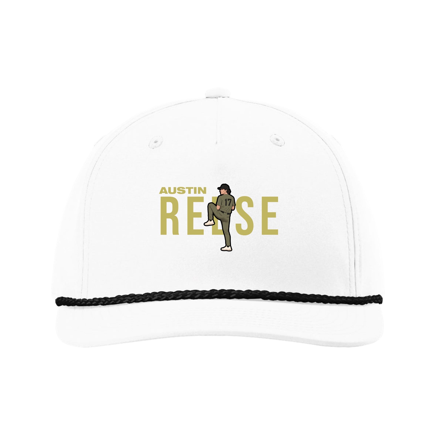 Five-Panel Classic Rope Cap — Player Name in White