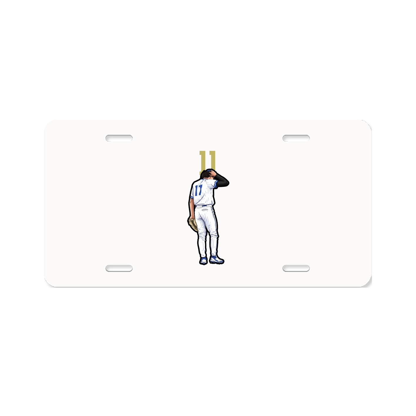 License Plate — Number Top in Classic
