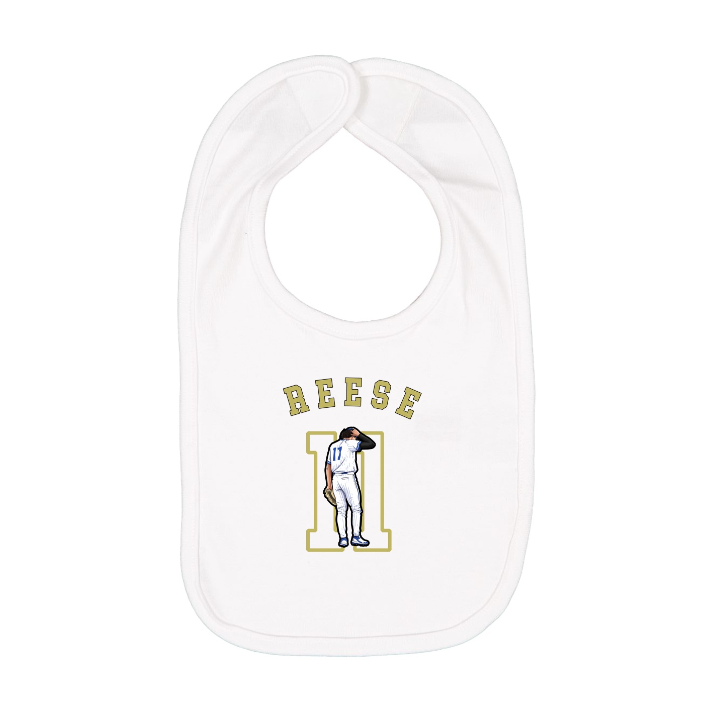 Infant Bib — Shirsey Arch in White