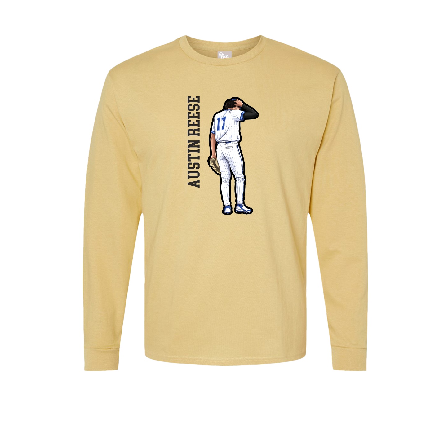 Long Sleeve Tee — Name Vertical in Vegas Gold