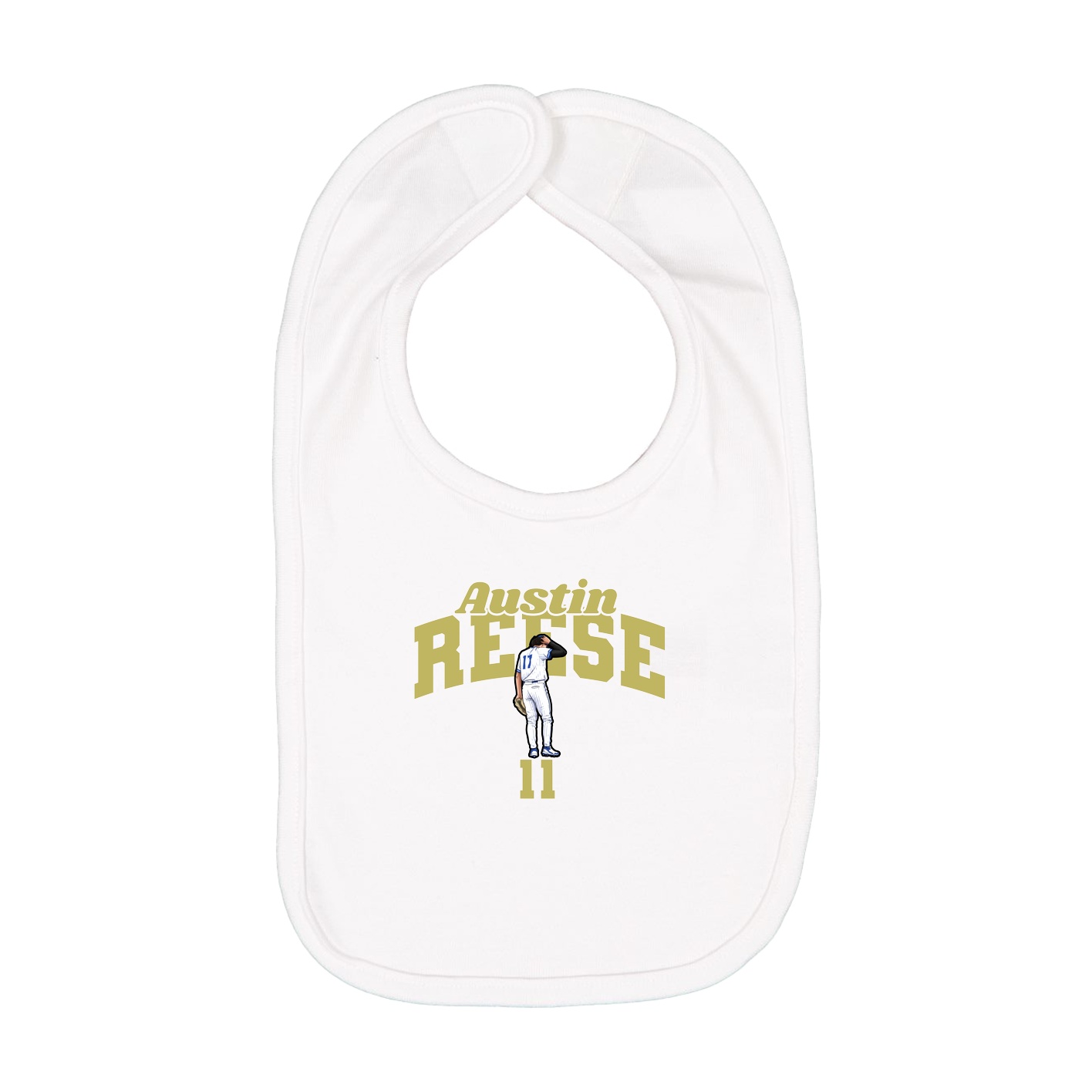 Infant Bib — Signature Arch in White