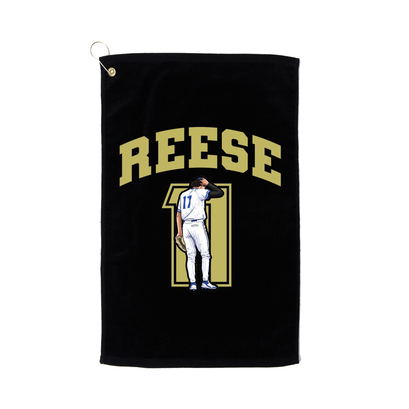 Golf Towel — Number in Black