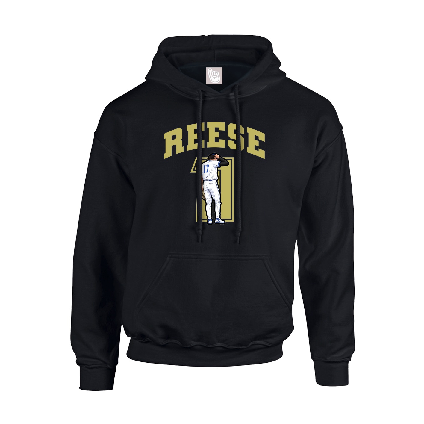 Youth Hoodie — Number in Black