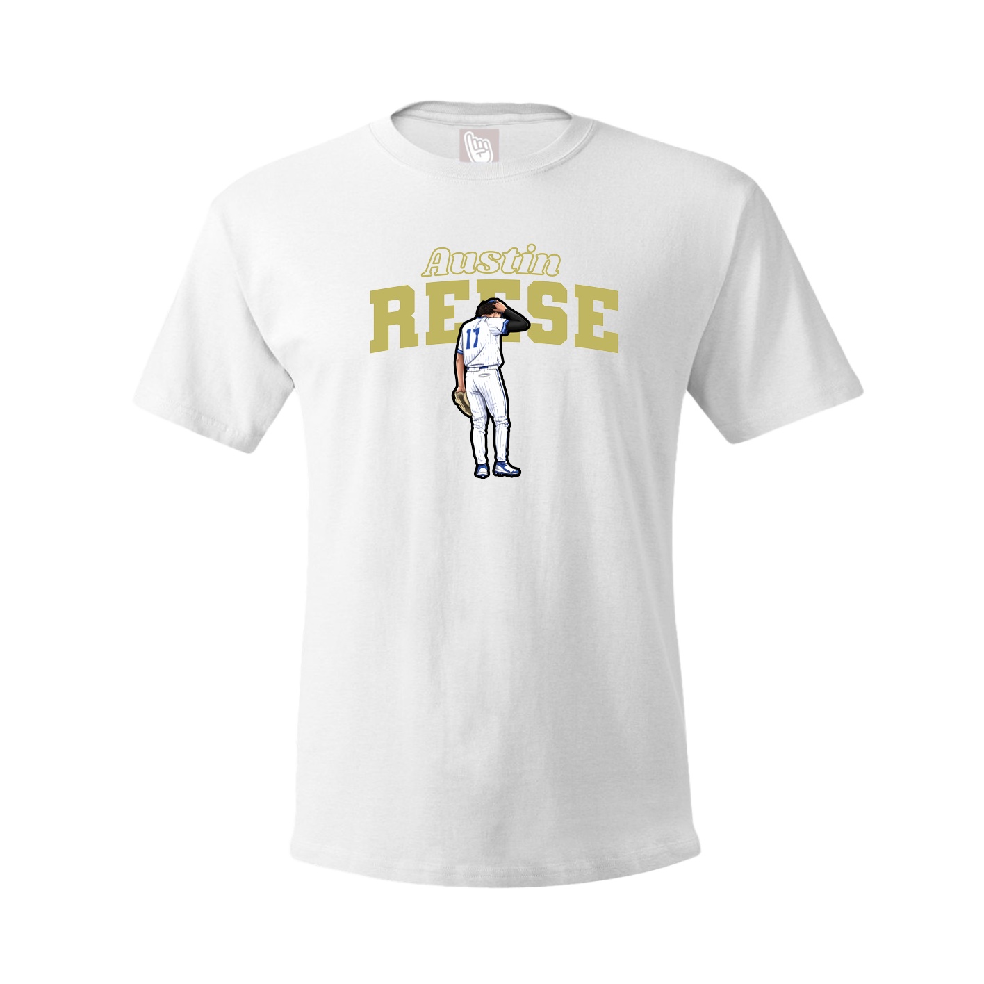 Youth Tee — Name Arch in White