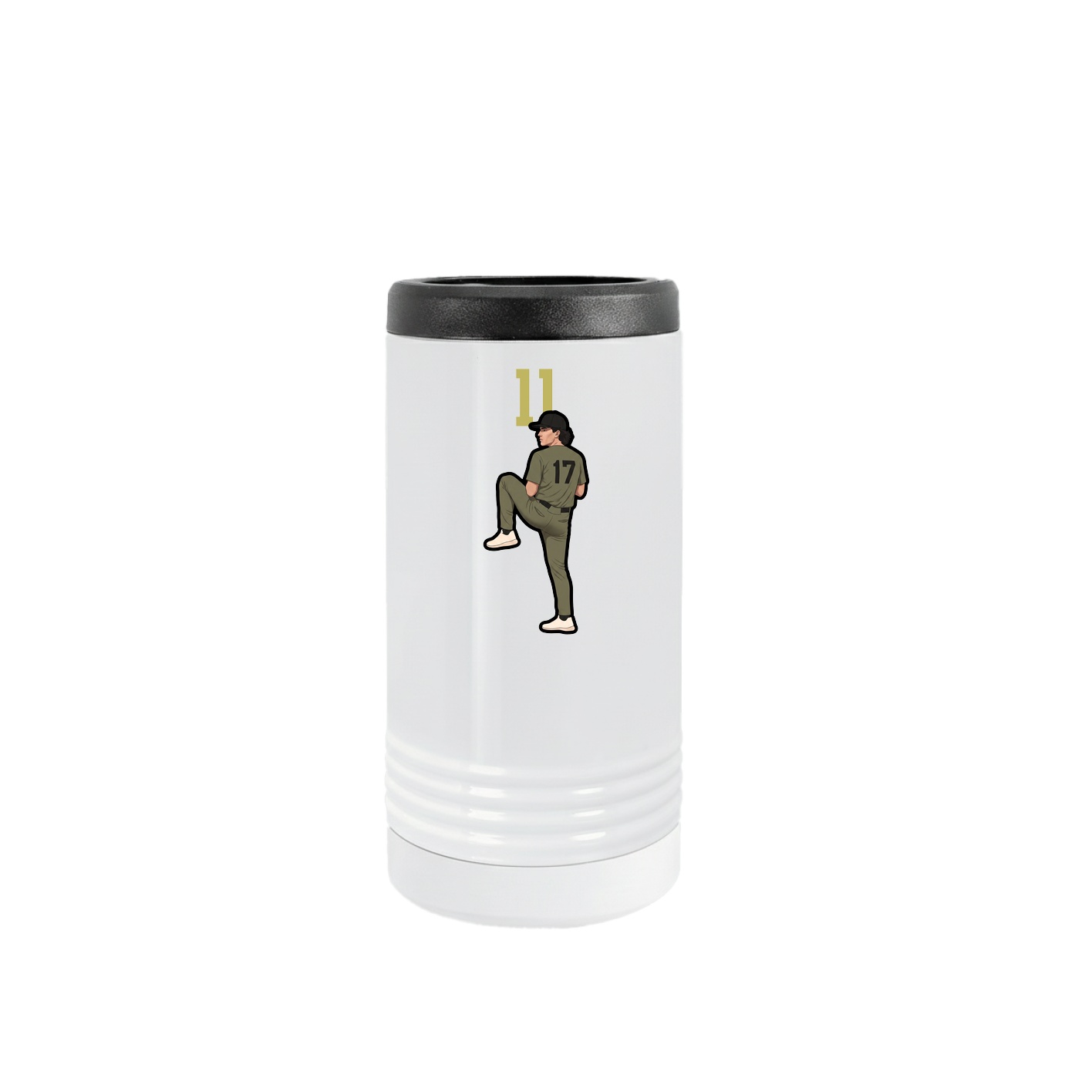Slim Beverage Holder — Number Top in White