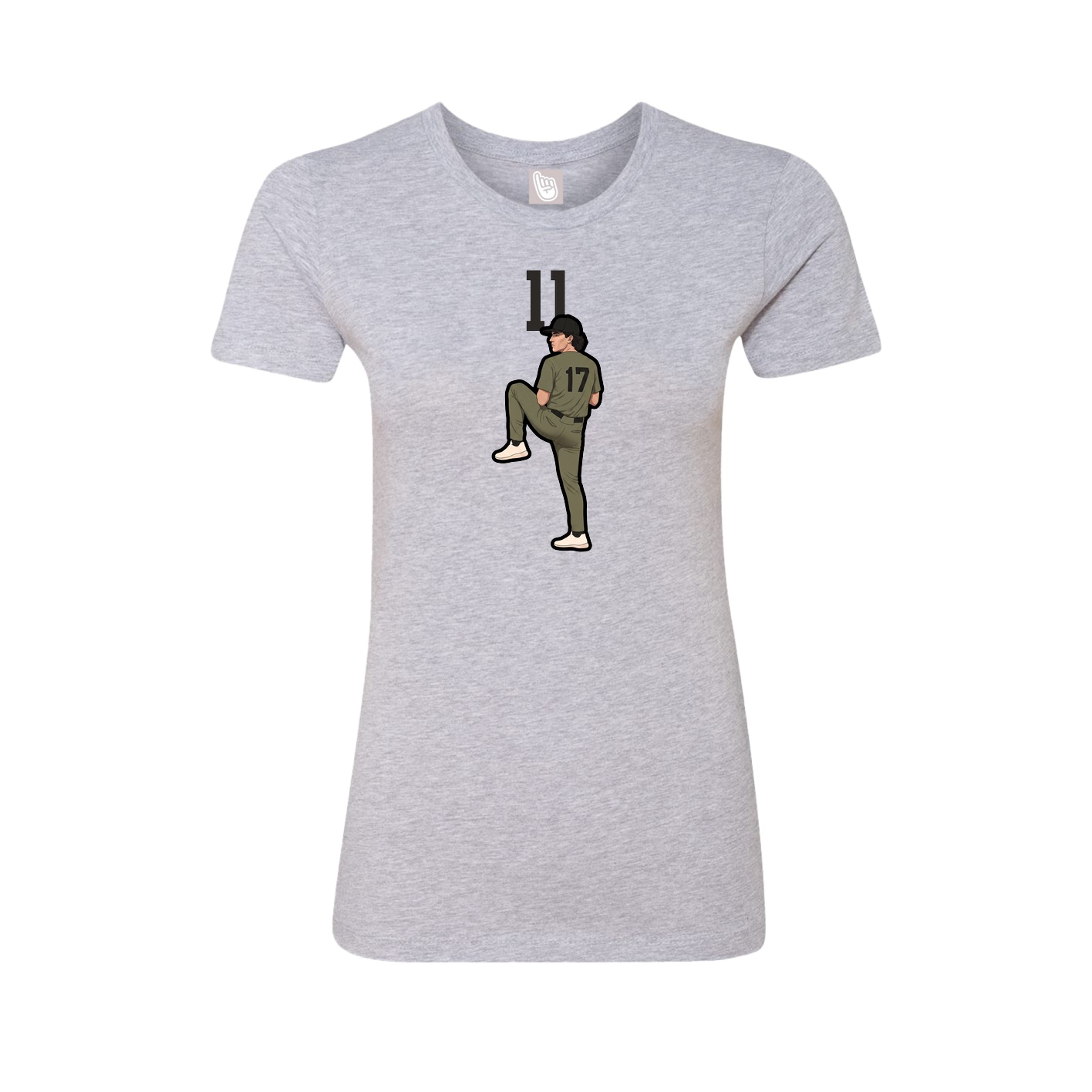 Womens Tee — Number Top in Grey