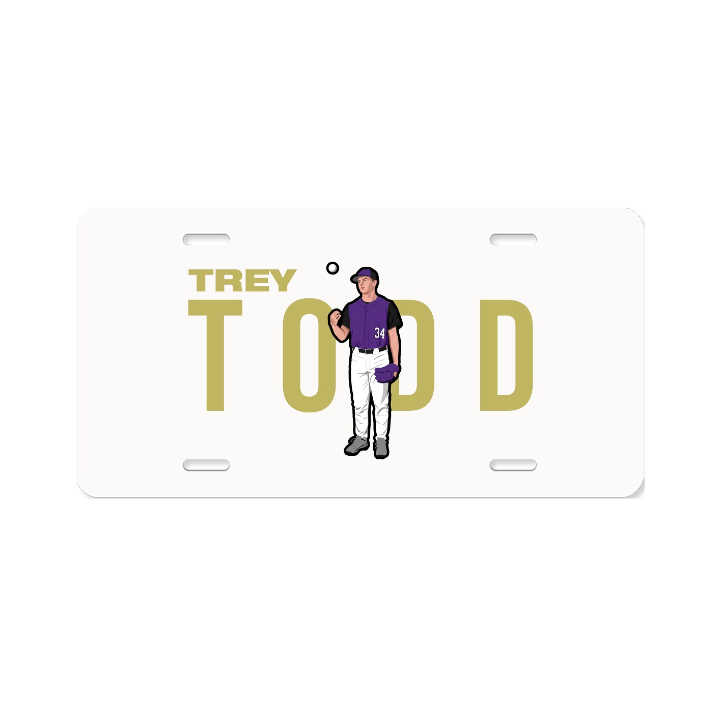 License Plate — Player Name in Classic