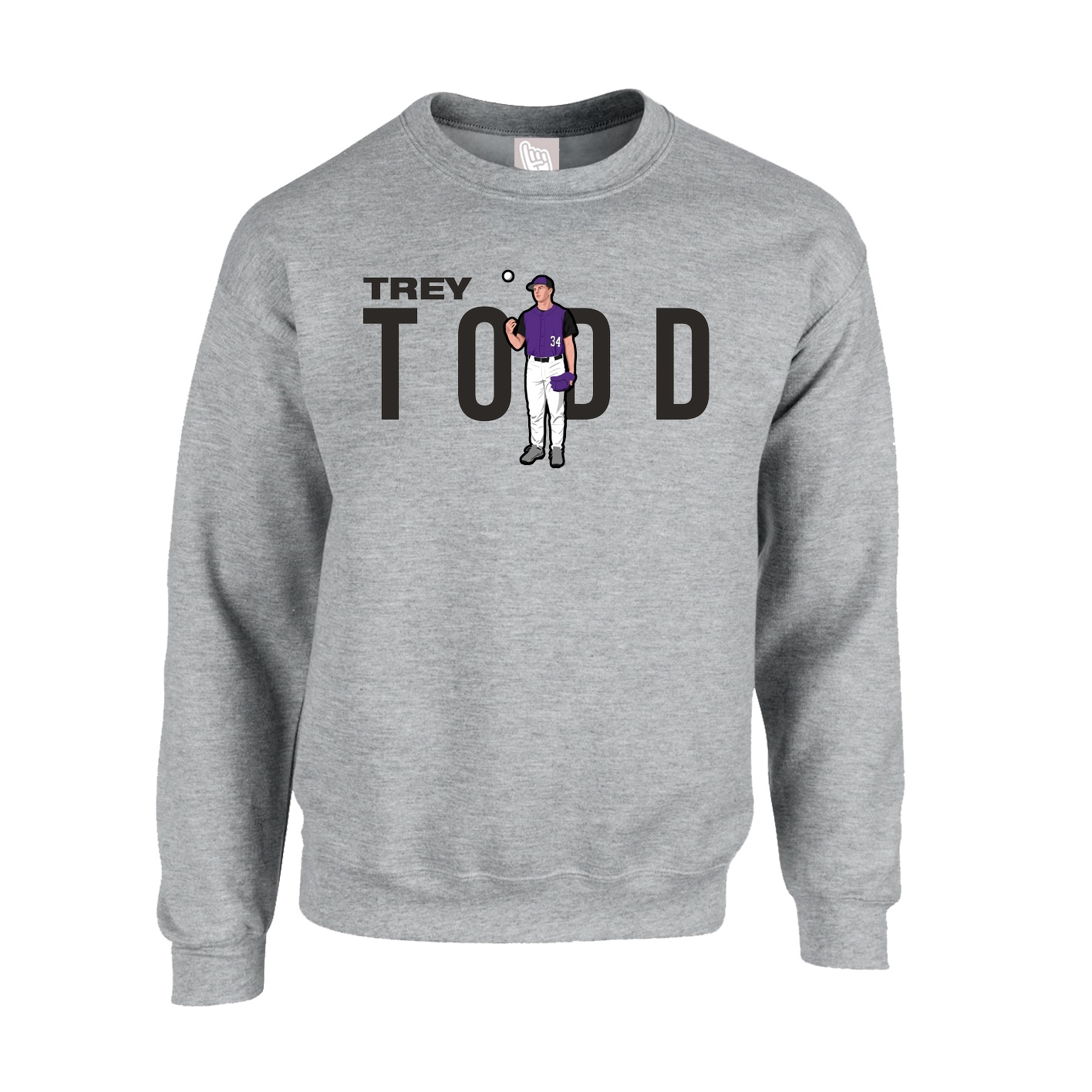 Fleece Crew — Player Name in Grey