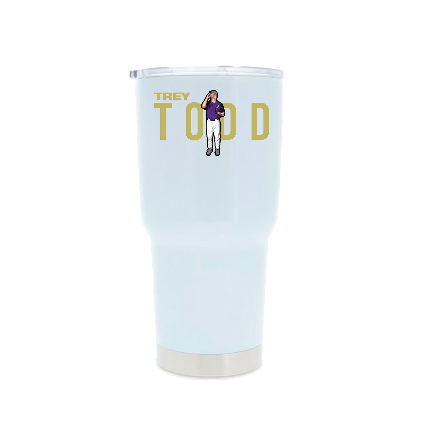 30oz Stainless Steel Tumbler — Player Name in White
